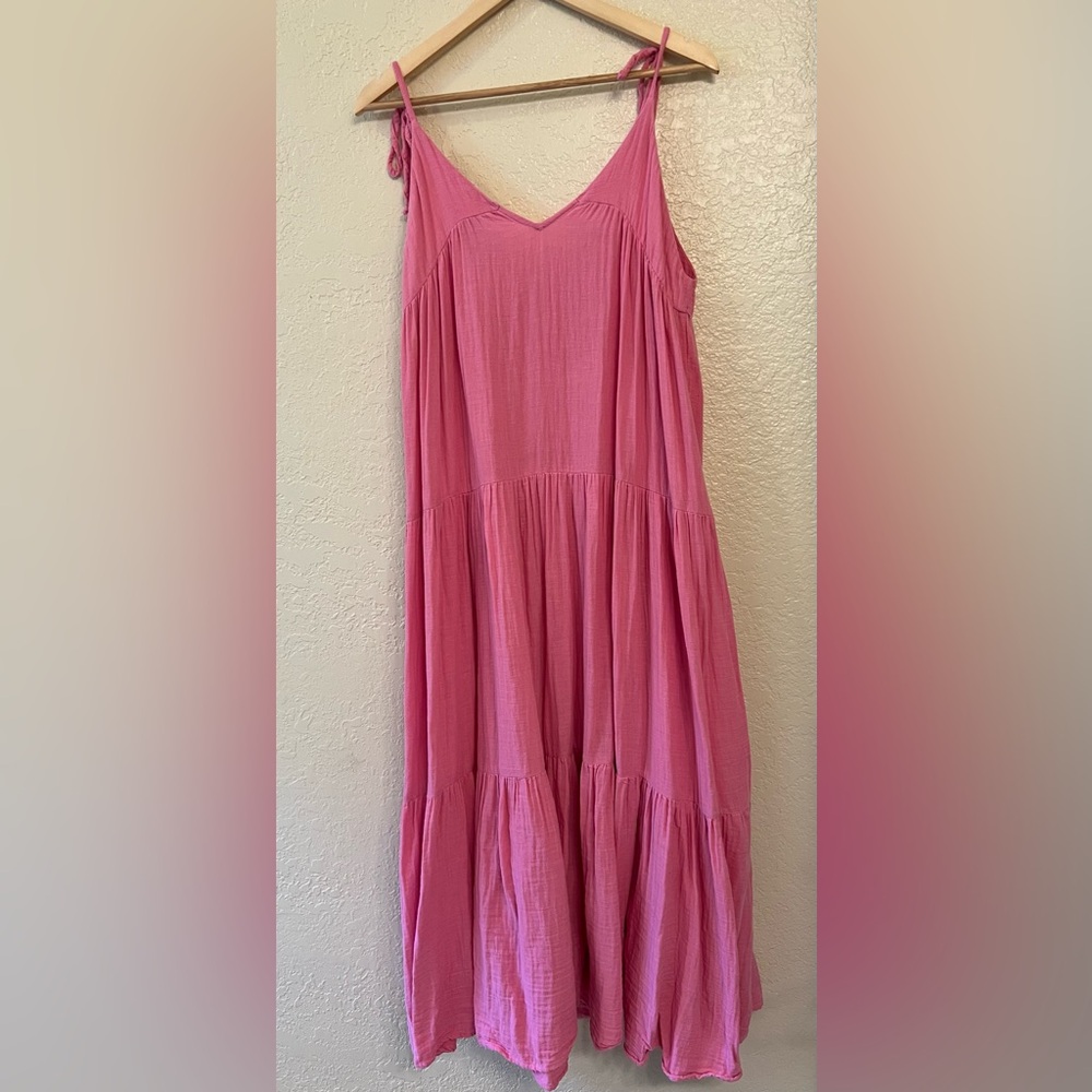 🎀 Zara 🎀 Pink Sleeveless Maxi Dress. Size M - Picture 7 of 11